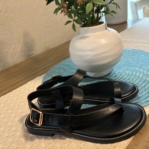 Joie Women’s Lennox Leather Strappy Grecian Roman Flat Sandals Size 6